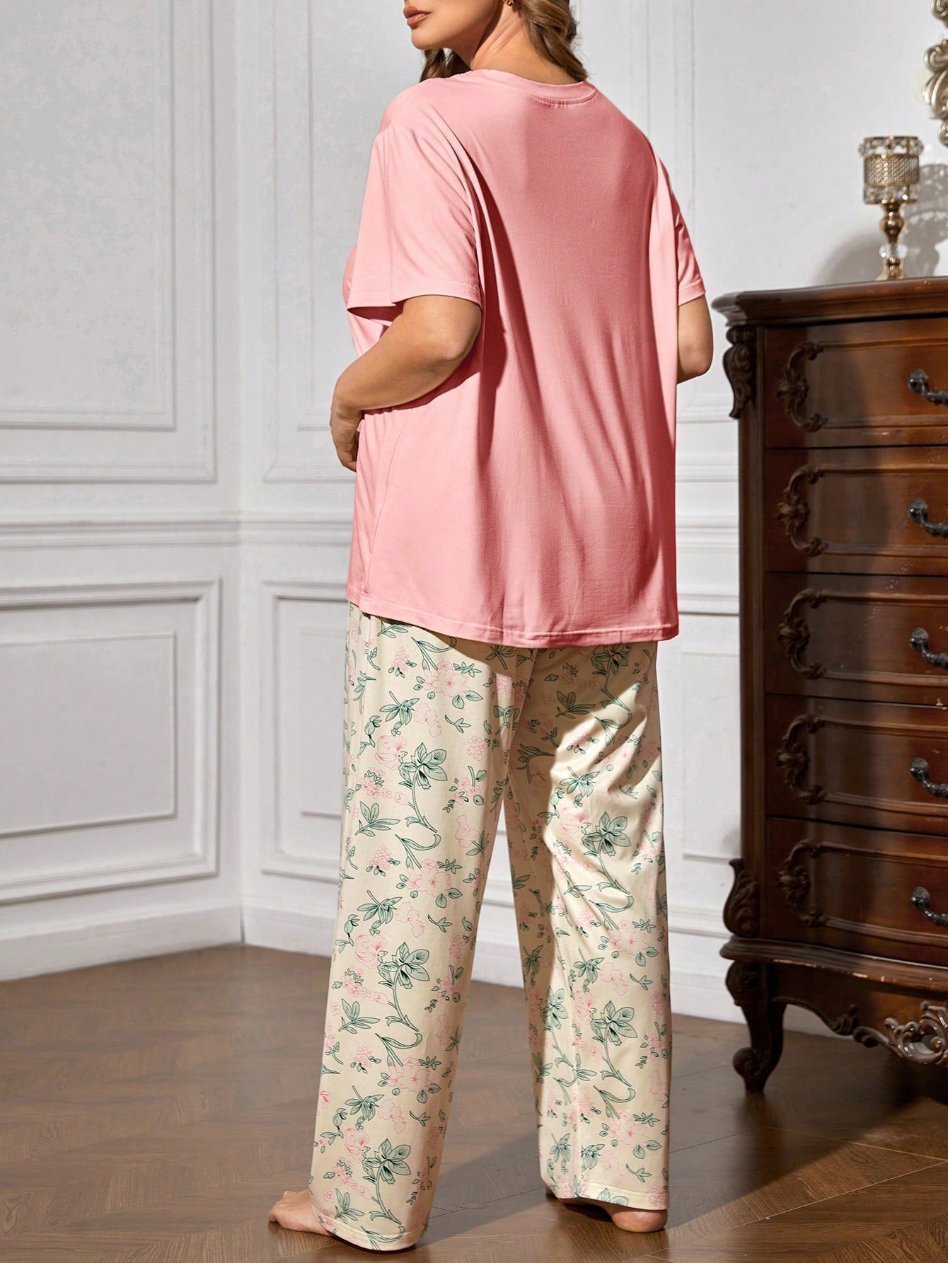 Pijama Plus Size Feminino Simples Blusa e Calça Cherry Modas