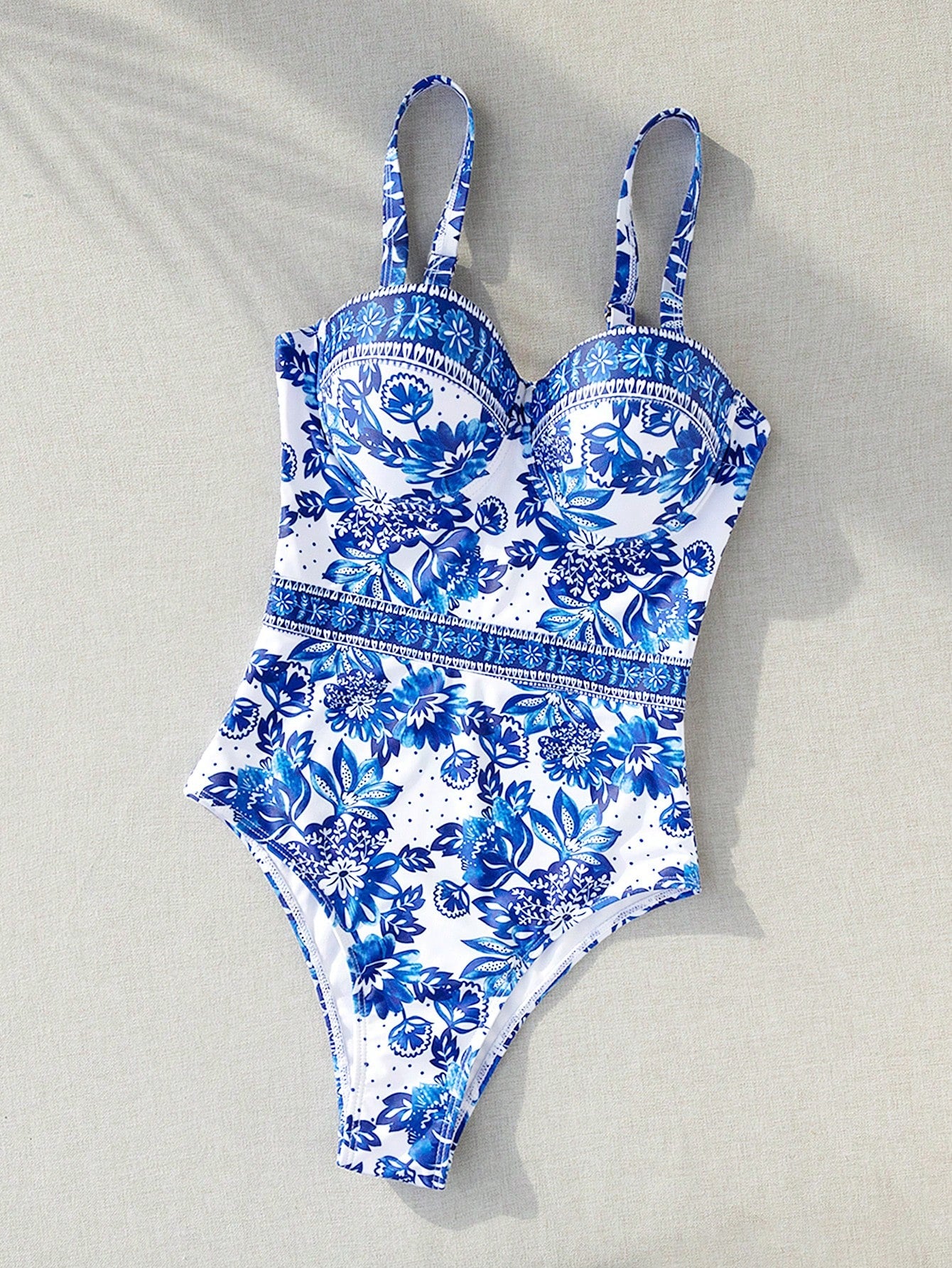 Maiô Feminino com Bojo Boho Azul