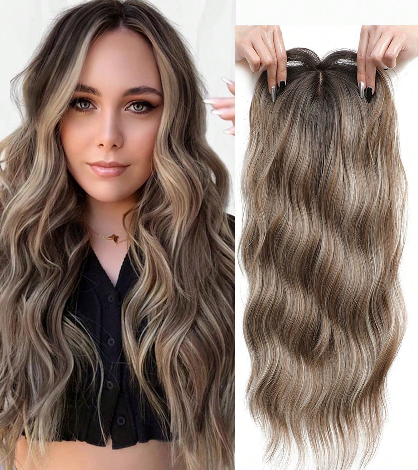 Peruca Topo de Cabeça Longo Ondulado