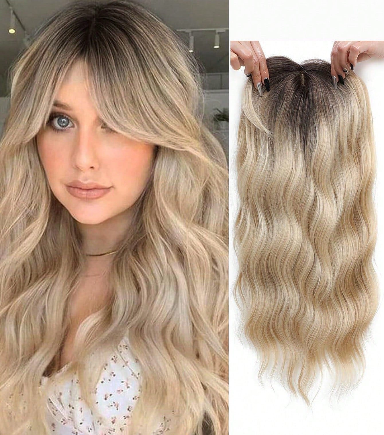 Peruca Topo de Cabeça Longo Ondulado