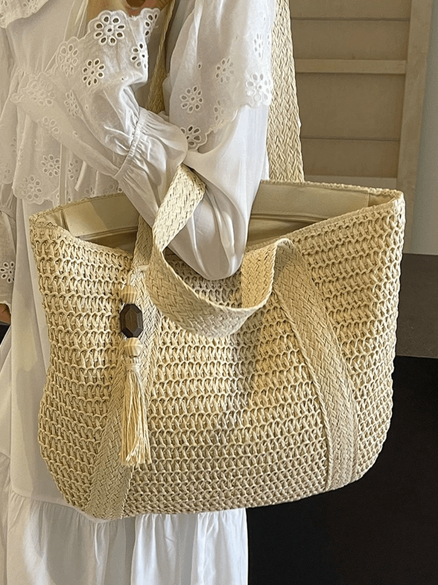 Bolsa Feminina de Palha Grande