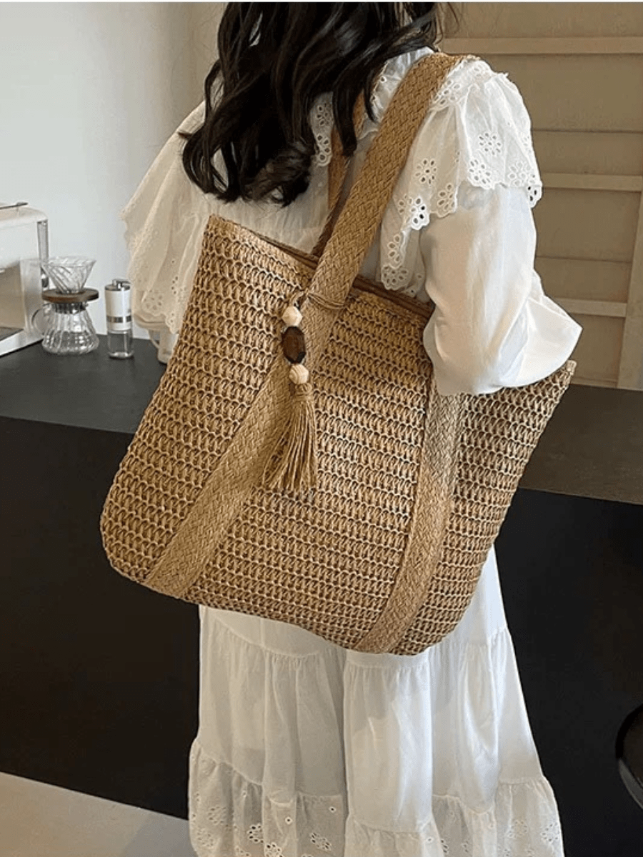 Bolsa Feminina de Palha Grande