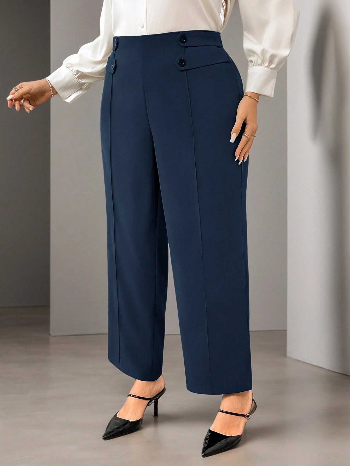 Calça Alfaiataria Feminina Plus Size Elegante