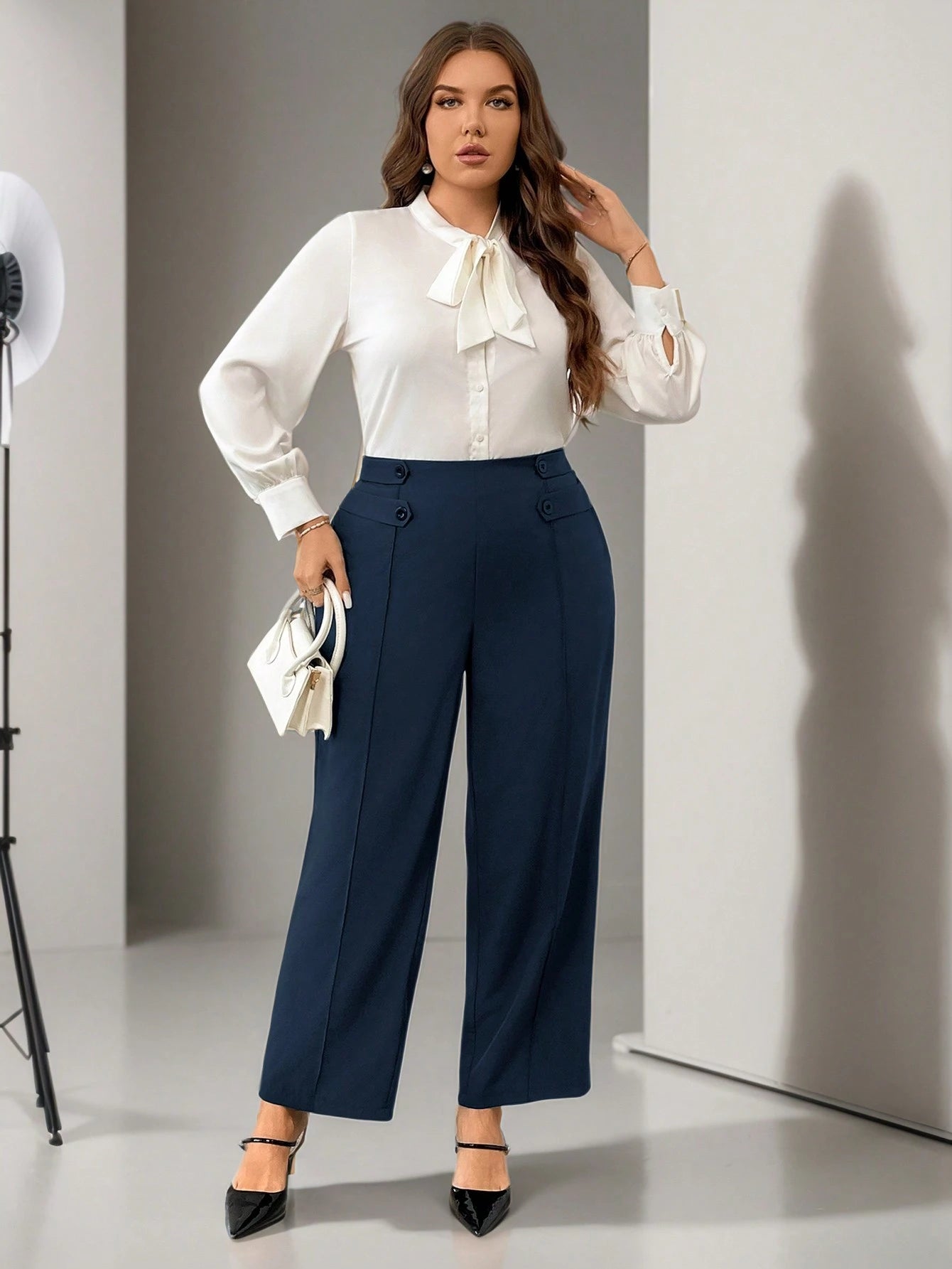 Calça Alfaiataria Feminina Plus Size Elegante