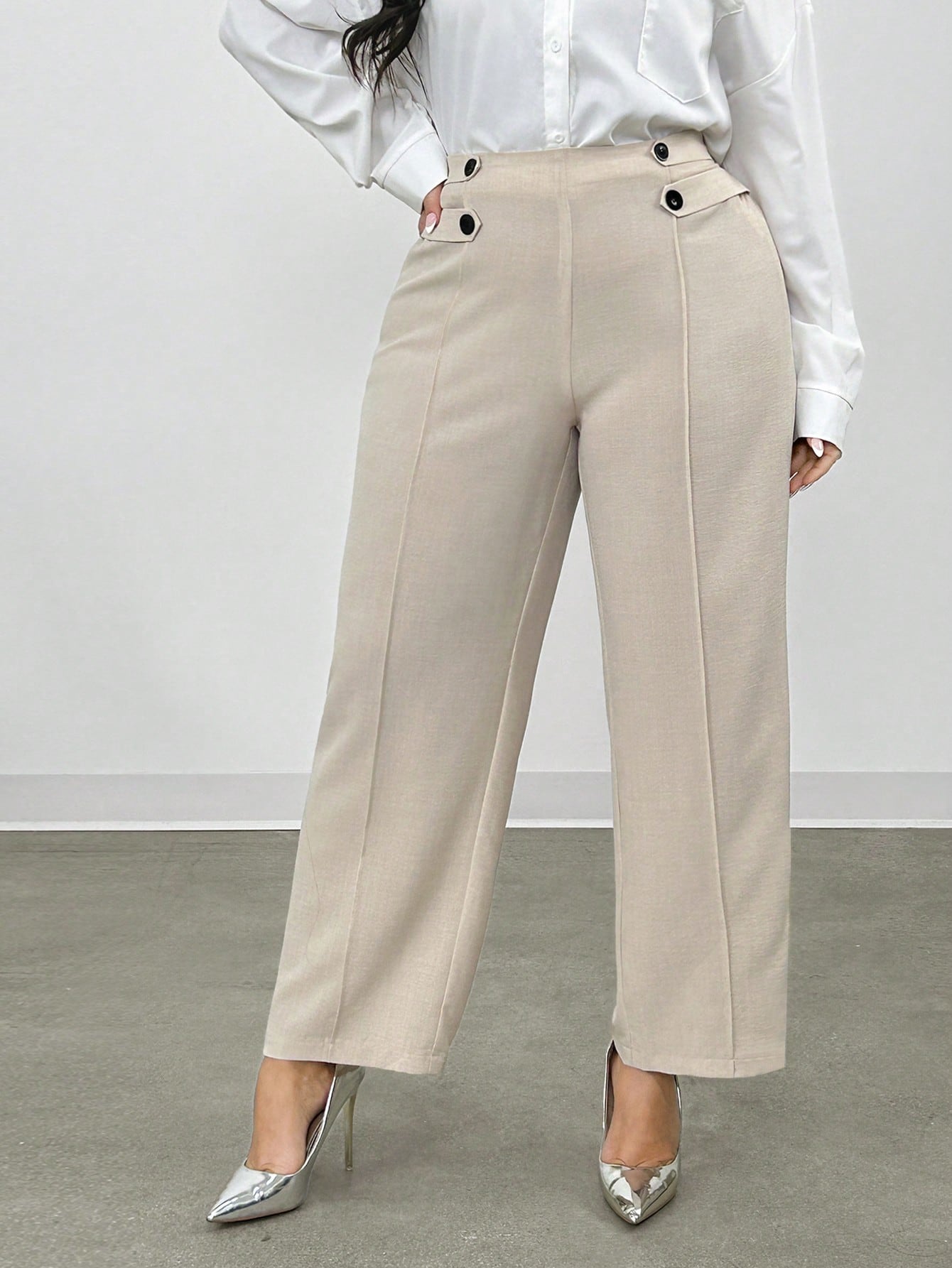 Calça Alfaiataria Feminina Plus Size Elegante