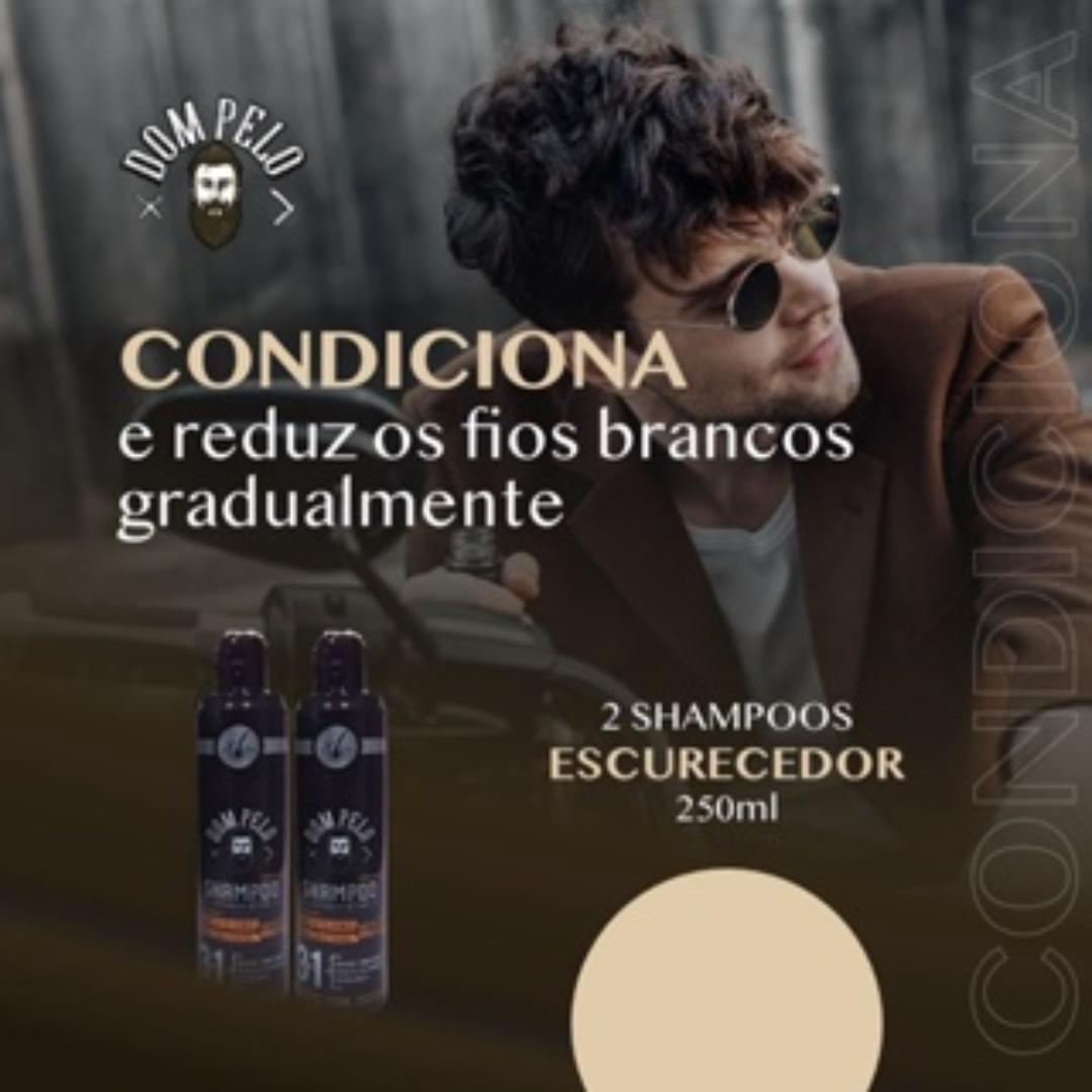 Shampoo que Escurece Cabelo Branco - Compre 1 Leve 2