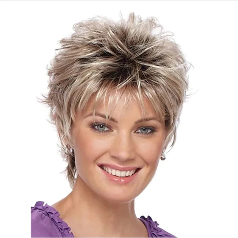 Peruca de Cabelo Curto Feminino com Franja