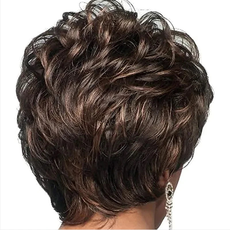 Peruca de Cabelo Curto Feminino com Franja