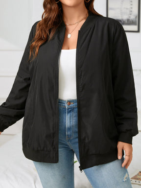 Jaqueta Forrada com Pelúcia Plus Size Feminina