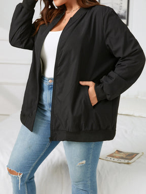 Jaqueta Forrada com Pelúcia Plus Size Feminina