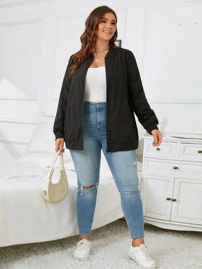 Jaqueta Forrada com Pelúcia Plus Size Feminina