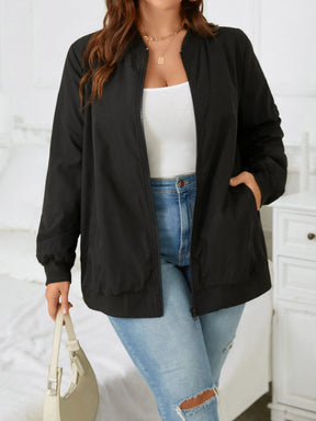 Jaqueta Forrada com Pelúcia Plus Size Feminina