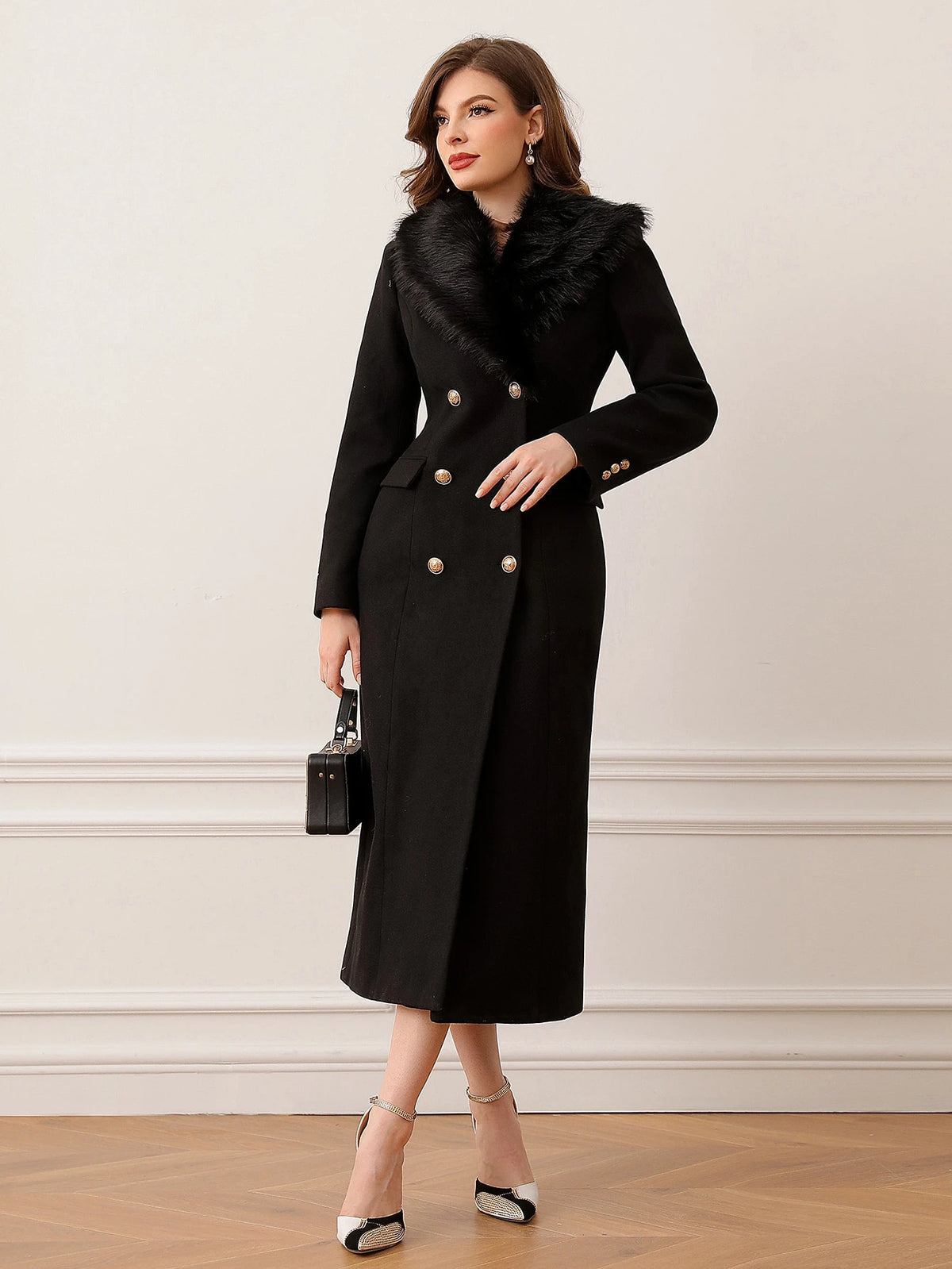 Casaco Sobretudo Elegante Feminino Lã Batida 