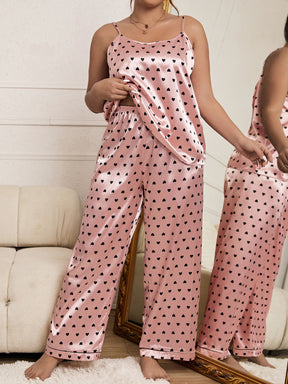 Pijama Plus Size Feminino de Cetim Floral Cherry Modas