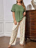 Pijama Plus Size Feminino Simples Blusa e Calça Cherry Modas