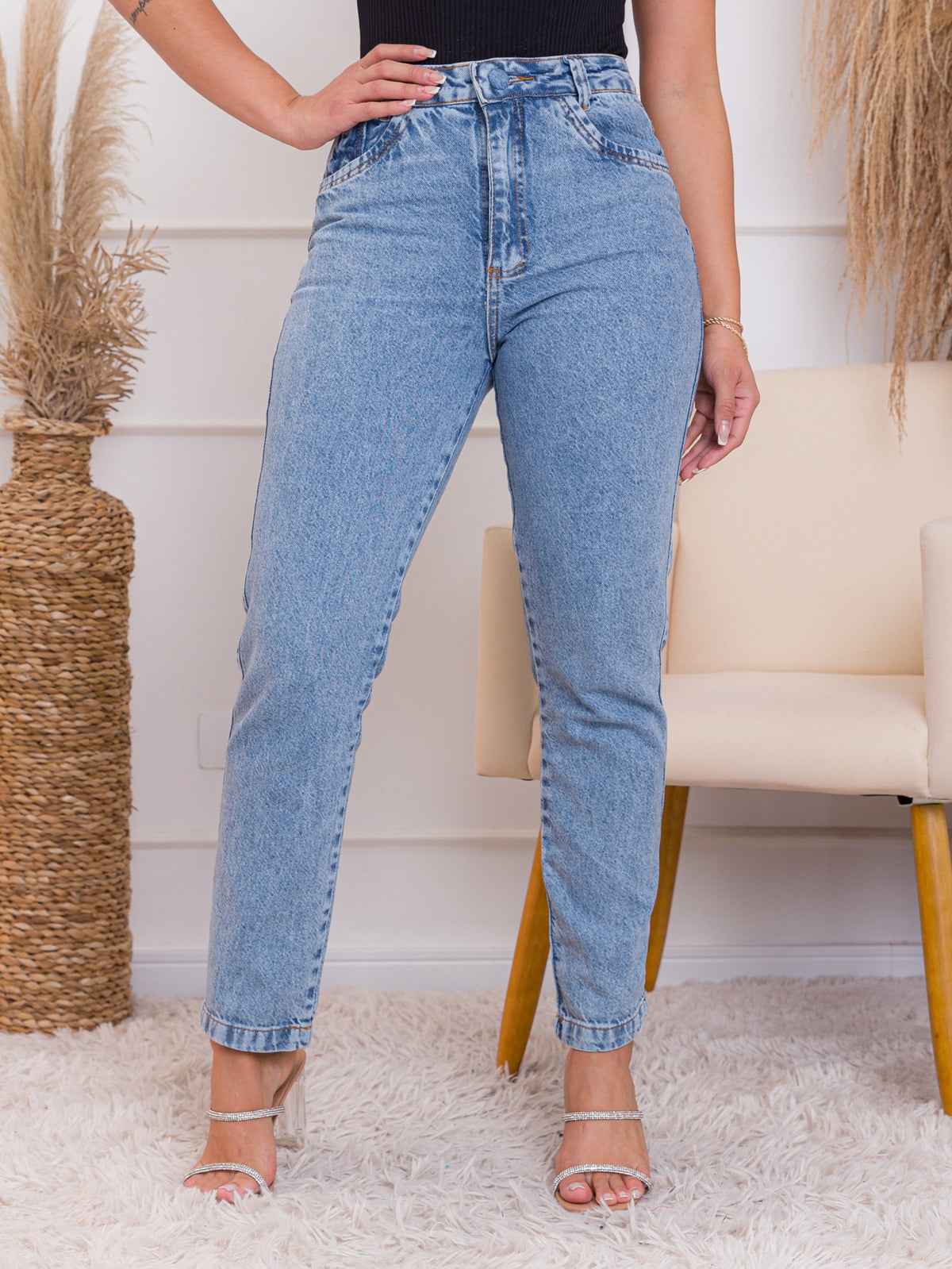 Calça Jeans Feminina Tecido Premium