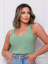 Blusa Regata Feminina Tecido Crepe