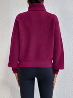 Suéter Feminino de Tricô com Gola Alta