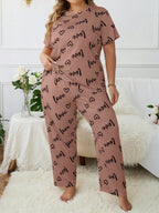 Pijama Plus Size Blusa e Calça Estampado Soltinho