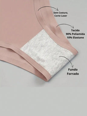 Kit 4 Calcinha Sem Costura Corte Laser 