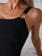 Maiô Feminino Assimétrico Uma Alça Cherry Modas