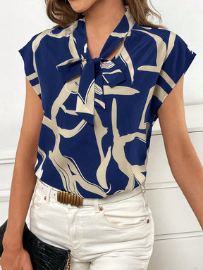 Blusa Feminina Estampada com Laço