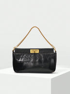 Bolsa de Ombro Feminina Pequena com Corrente