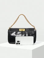 Bolsa de Ombro Feminina Pequena com Corrente
