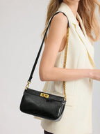 Bolsa de Ombro Feminina Pequena com Corrente