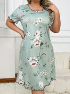Camisola Plus Size Midi Florida Confortável