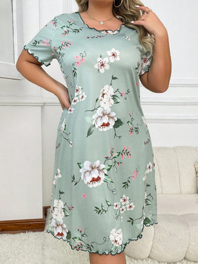 Camisola Plus Size Midi Florida Confortável
