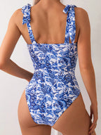 Maiô Feminino Decote V Estampa Retro