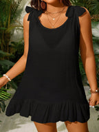 Vestido Plus Size Saída de Praia com Laço