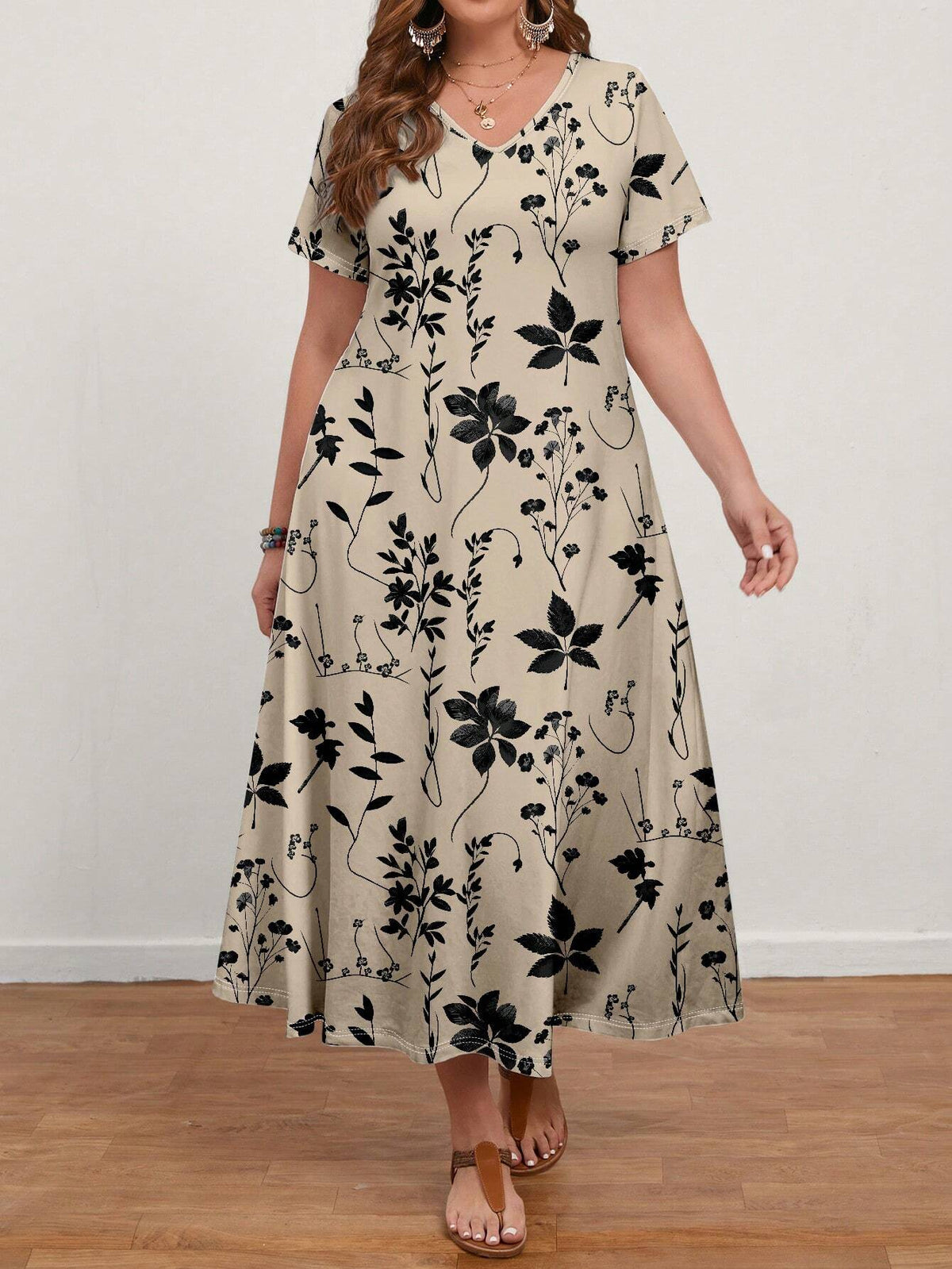 Vestido Longo Plus Size Soltinho Feminino