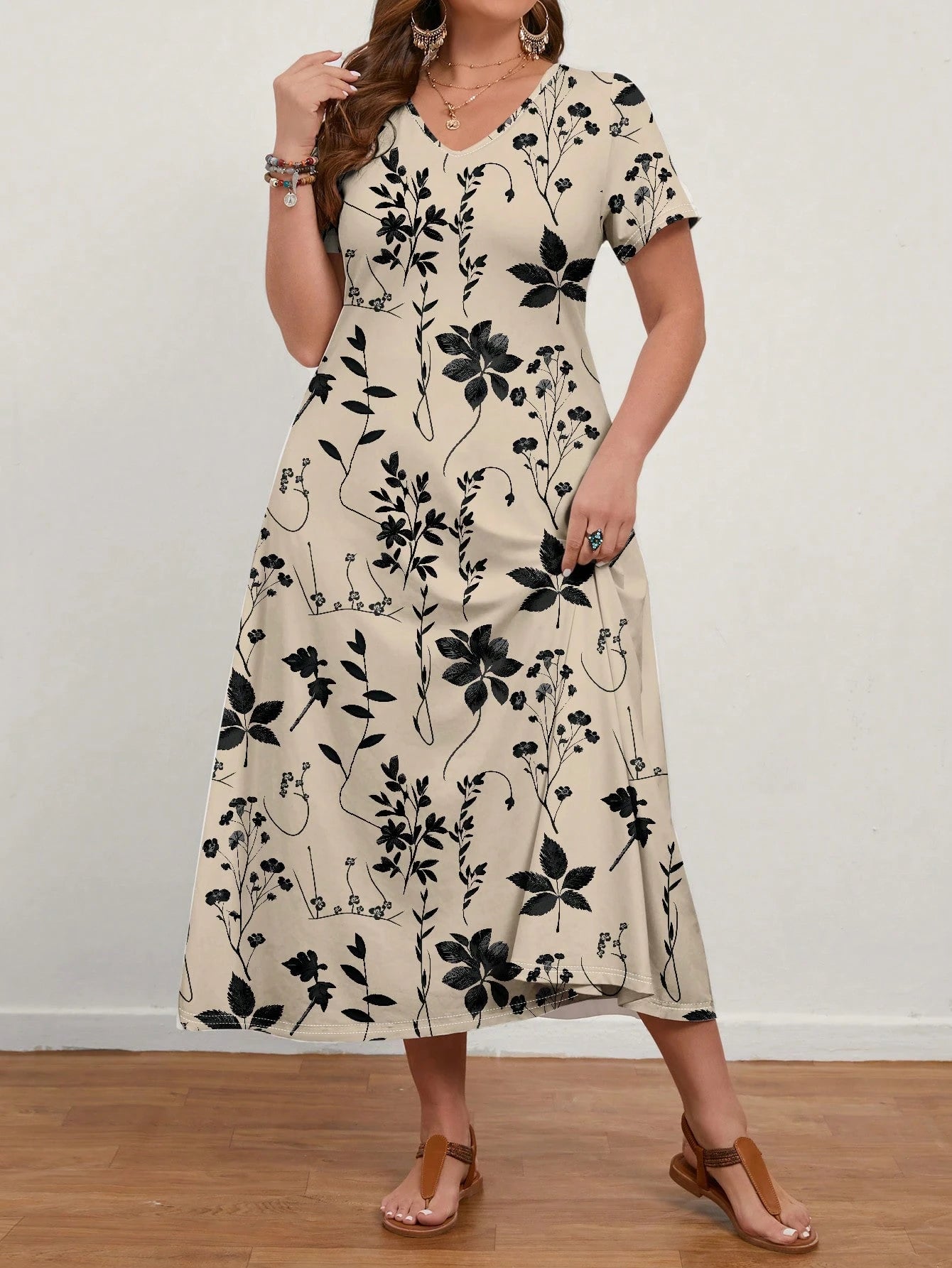 Vestido Longo Plus Size Soltinho Feminino