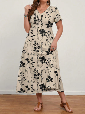 Vestido Longo Plus Size Soltinho Feminino