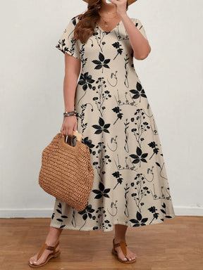 Vestido Longo Plus Size Soltinho Feminino