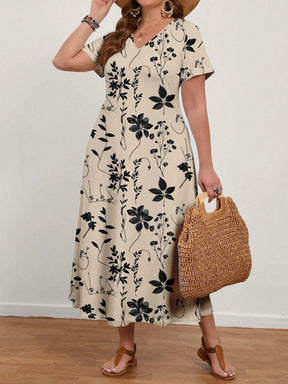 Vestido Longo Plus Size Soltinho Feminino