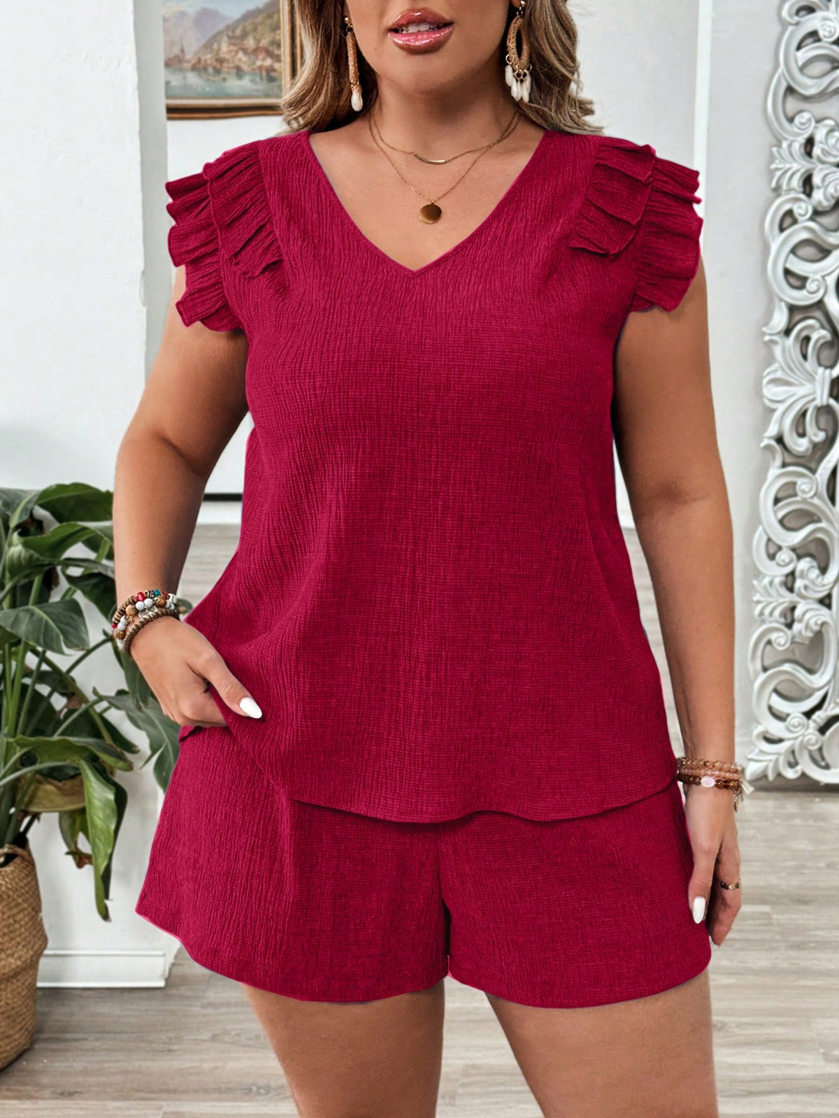 Conjunto Plus Size com Babado