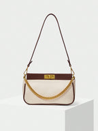 Bolsa de Ombro Feminina Pequena com Corrente