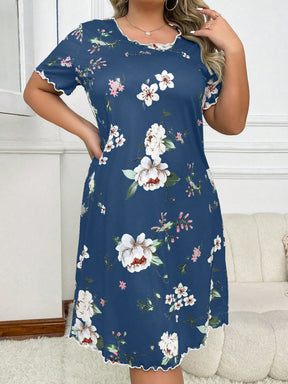 Camisola Plus Size Midi Florida Confortável