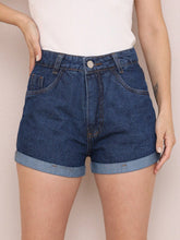 Short Jeans Feminino Liso