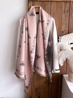 Cachecol Feminino Elegante Estampa Abelha