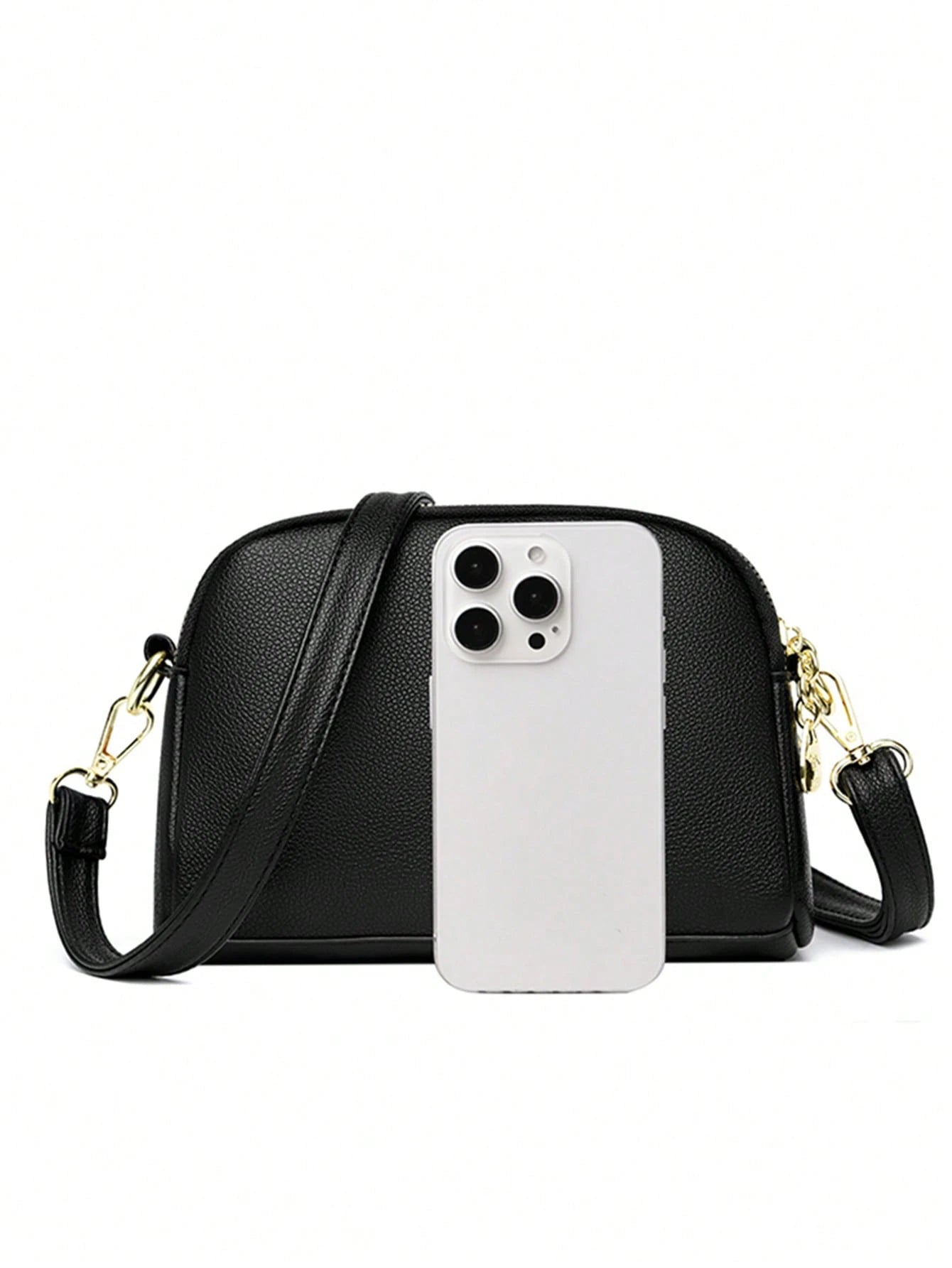 Bolsa Feminina Pequena Transversal com Zíper Duplo