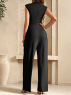 Macacão Regata Feminino Liso Pantalona Confortável
