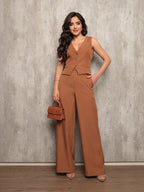Conjunto Feminino Alfaiataria Calça e Colete