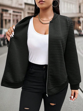 Jaqueta Bomber Leve Feminina Plus Size com Zíper