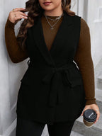 Colete Feminino de Alfaiataria Plus Size
