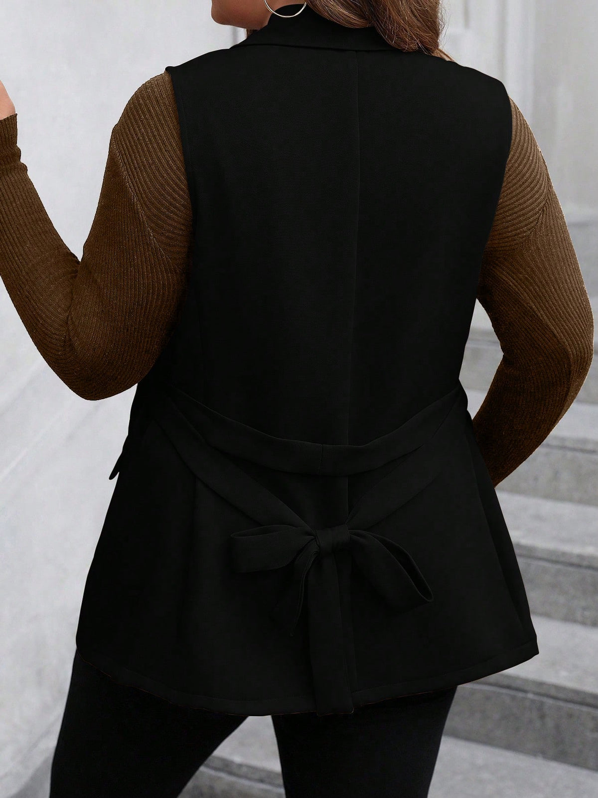 Colete Feminino de Alfaiataria Plus Size
