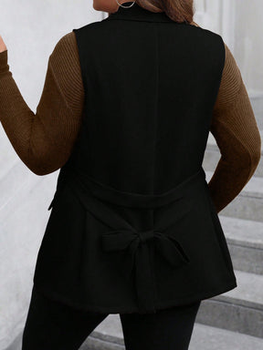 Colete Feminino de Alfaiataria Plus Size